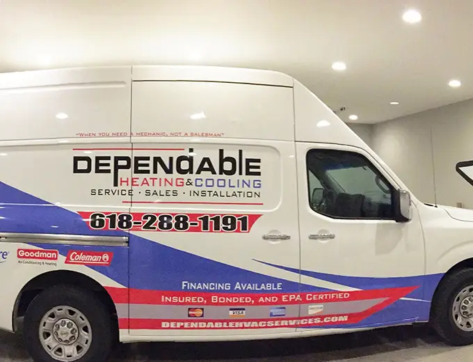 Dependable Heating & Cooling van