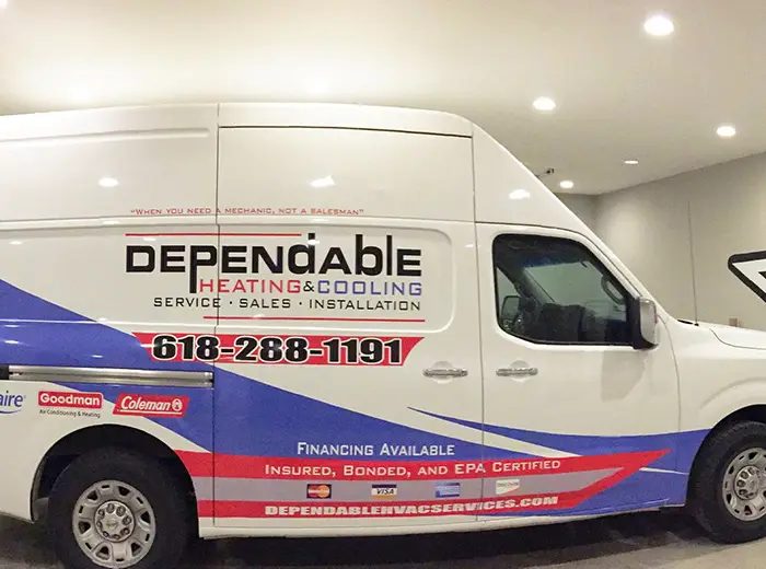 Dependable Heating & Cooling van